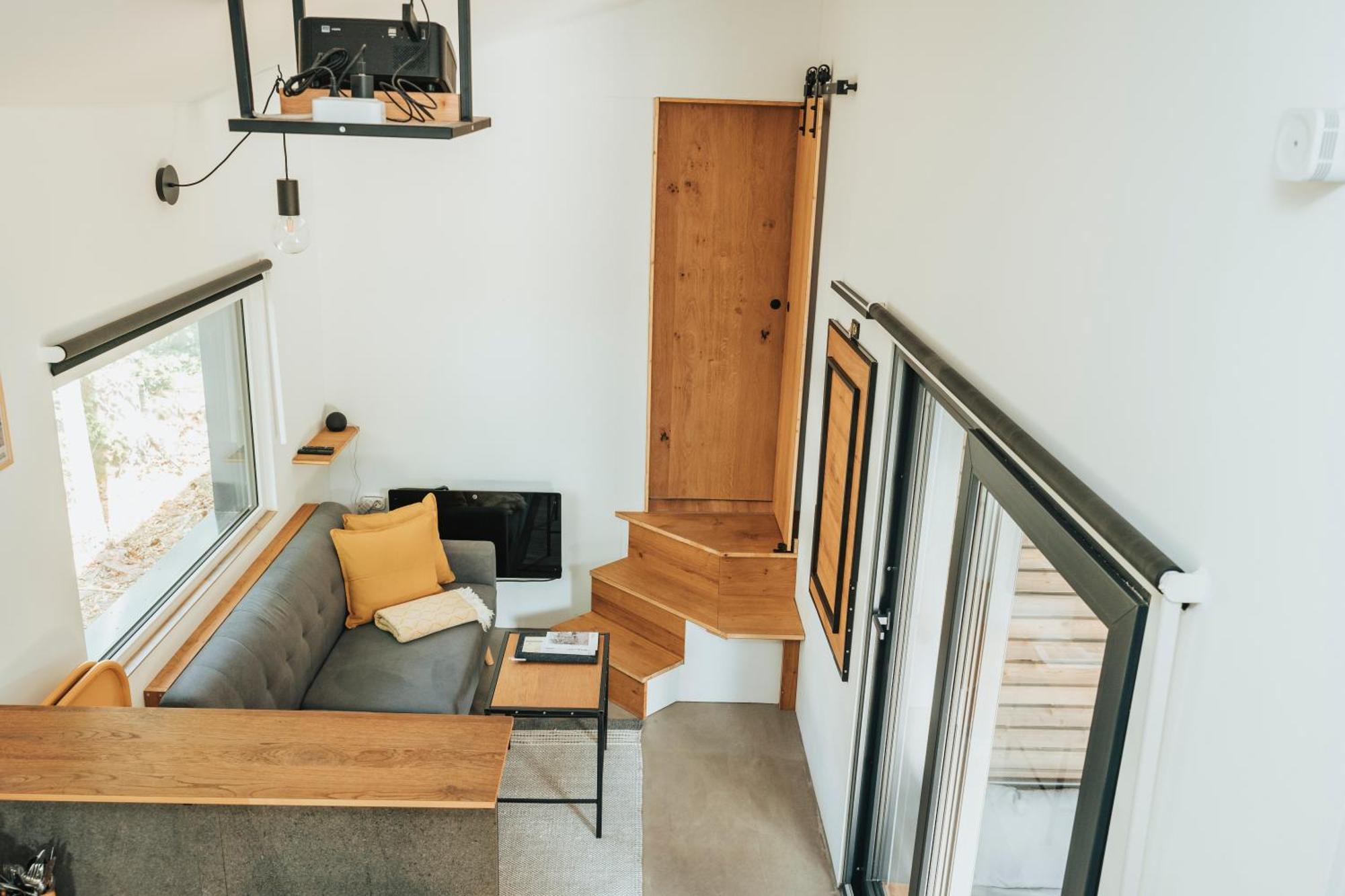 Modernes Tinyhouse Trailer Cabins Am Waldrand - Mit Seezugang Eging Exterior foto