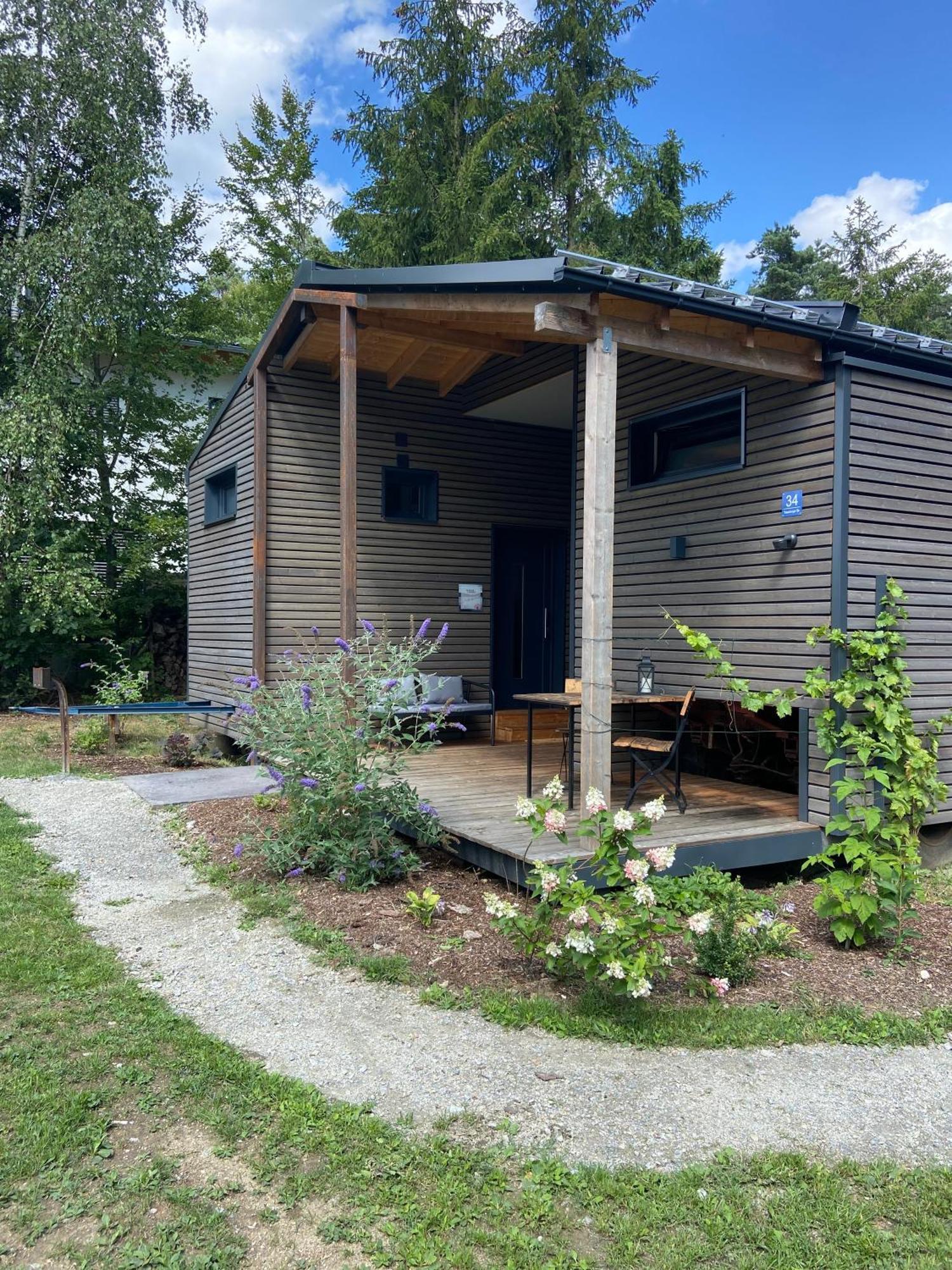 Modernes Tinyhouse Trailer Cabins Am Waldrand - Mit Seezugang Eging Exterior foto