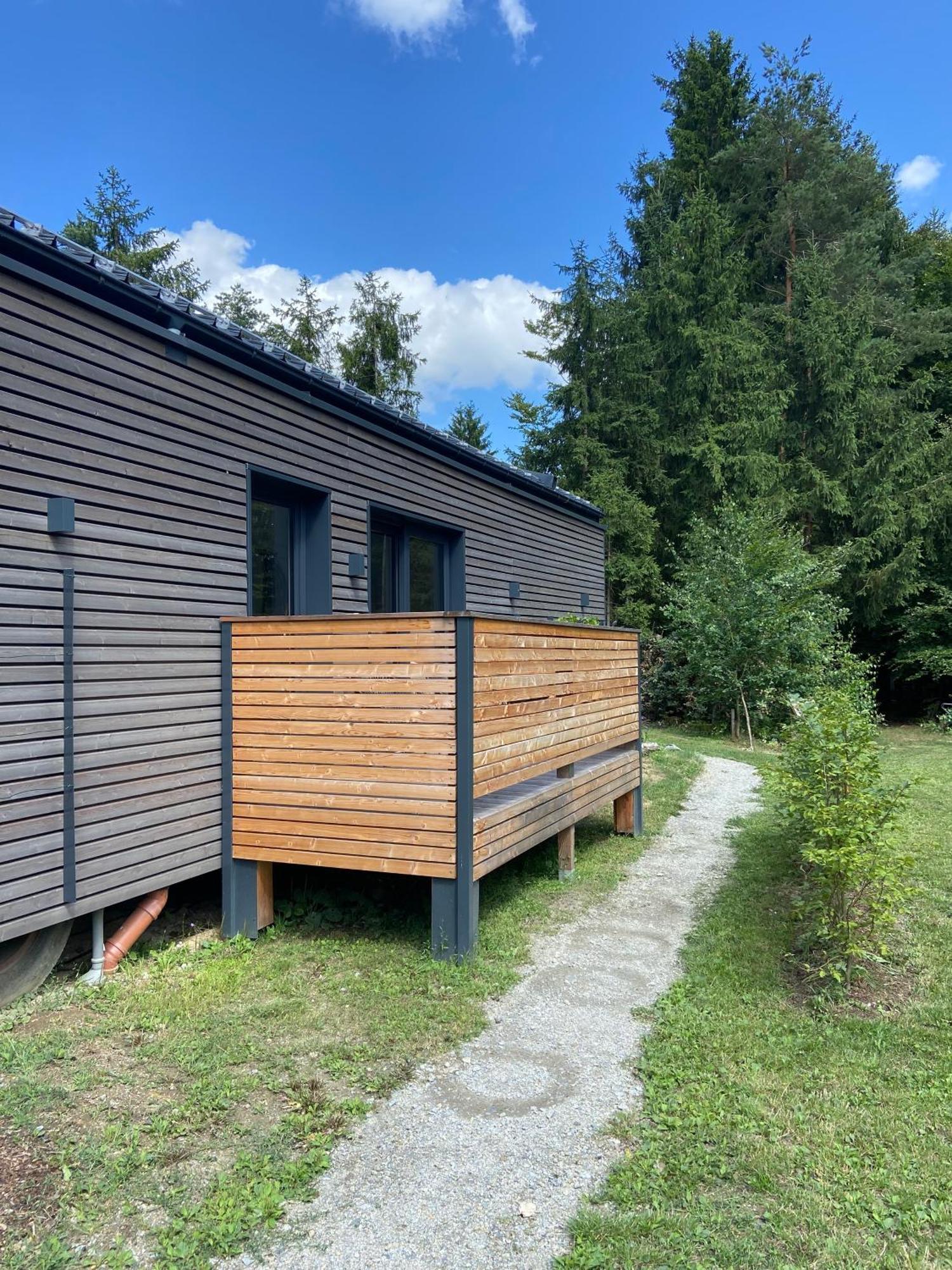 Modernes Tinyhouse Trailer Cabins Am Waldrand - Mit Seezugang Eging Exterior foto
